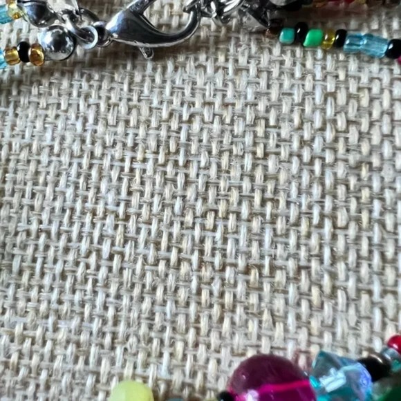 Muti Semi precious stones and Glass 3 Strands .925 Findings - Picture 11 of 11